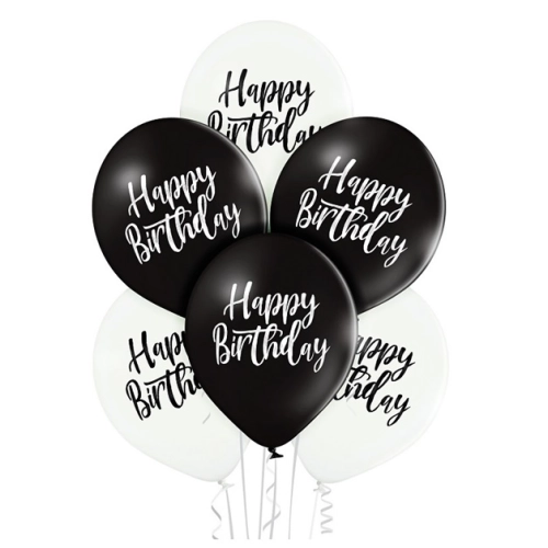 Balony urodziny dekoracja napis happy birthday 6x